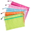Aspire Mesh Zipper Pouches Transparent Document Folders File Bag Pencil Pen Case Multicolor Assorted Size Travel Bags for Office Student Supplies, Price/pcs