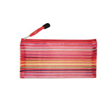 Muka 24pcs Zipper Pouch File Pocket Waterproof Zip Bag Document Folder for Organizing Storage with Colorful Stripes