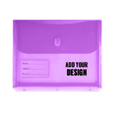 Muka Custom Print Plastic Waterproof Envelope File Document Bag with Label Pocket, Hook & Loop Closure, Letter Size