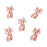 100 PCS Orange Fox Shaped Paper Clips, 1 3/4