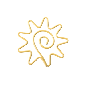100 PCS Cute Sunshine Shaped Paper Clips, 1 3/16"Dia