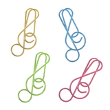 100 PCS Blank Paper Clips Lyric Shaped Music Notes,1 1/2