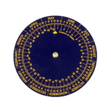 Custom 6" Diameter Date Finder Wheel, Blue