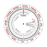 Custom 4.25" Dia, 6" Dia Birth Date Finder Pregnancy Wheel Calculator