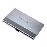 Custom Business Metal Card Holder with Polished Mirror For Credit Cards Gift Cards ID Cards, Fits Approximately 13 Business Cards in Pocket, 3.7