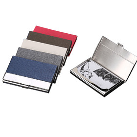 Muka Stainless Steel and PU Leather Business Card Case Multi Card Case ID Holder, 3.74"L x 2.45"W x 0.32"H