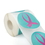 Muka Pink Ribbon Breast Cancer Awareness Sticker, Blue, 250PCS/Roll, 2.5"Dia Standard Permanent Adhesive, Price/Roll
