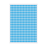 0.4" Diameter Self-Adhesive Print or Write Color Coding Labels, 374 dots/Sheet