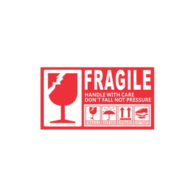 1000 PCS "FRAGILE/Handle with Care" Shipping Labels, 2" x 3-1/2"
