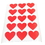 1.25" Red Heart Stickers, 240 Total Adhesive Labels - In Stock