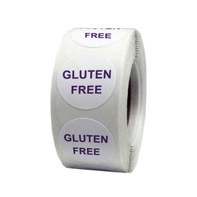 Gluten Free Round Label 1.5" - 500 labels per roll