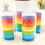 Muka 1 Roll Decorative DIY Tape Rainbow Candy Color Sticky Paper Masking Adhesive Tape & Phone DIY Decoration