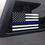 Muka 6 PCS Blue Line American Flag Subdued Sticker Decal