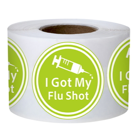 Muka 200 PCS 2 Inch I Got My Flu Shot Stickers