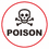 Muka 500 PCS 1.5" Dia Poison Warning Labels