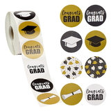Muka 500 PCS 1 Inch Graduation Stickers Favor Label 2020 Graduation Printed Designs Featuring Graduation Caps and Diplomas, Graduation Party Favors Labels