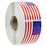 Officeship 250 PCS 1.22" x 2" American Flag Stickers Label