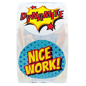 Officeship 500 PCS 1 Inch Teacher Reward Motivational Stickers Nice Work Stickers Label