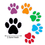 Officeship 500 PCS 1" Paw Print Labels Dog Paw Stickers Bear Paw Print Label