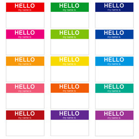 Muka 60 PCS Hello My Name is Name Tag Stickers, Rainbow Stickers for Baking Packaging, Food Storage Seals, 2 x 3 Inch