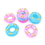 GOGO 6 PCS Mini Swim Ring, Swimming Pool Float Raft Lifebuoy For Barbie Dolls Summer Fun