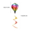 GOGO 6 Panel Rainbow Hot Air Balloon - Wind Spinner Includes Tail, Twist Garden Wind Spinner