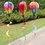 GOGO 6 Panel Rainbow Hot Air Balloon - Wind Spinner Includes Tail, Twist Garden Wind Spinner