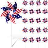 Muka 100 PCS Patriotic Pinwheels American Flag Pinwheels 4th of July Party Decorations 16