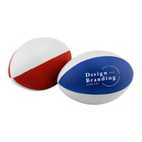 Muka Custom Ellipsoid Stress Balls Red & Blue Rugby Ball One Color Silk Screen Printing, Price/Piece