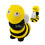 Muka Custom Bee Stress Reliever PU Ball One Color Silk Screen Printing, Price/Piece