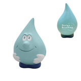 Muka Custom Smiley Droplet Stress Reliever, Custom Water Drop Stress Reliever One Color Silk Screen Printing, Price/piece