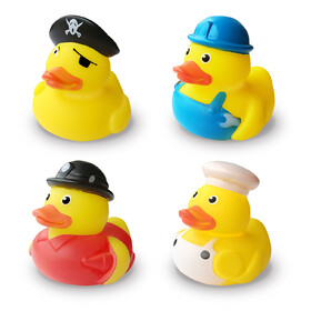 Muka Blank Rubber Career Duck Ducky Beach Toys Party Favors Birthday, 1 4/5" L x 2" W x 1 4/5" H