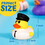 Muka Blank Rubber Career Duck Ducky Beach Toys Party Favors Birthday, 2 1/3" L x 2" W x 2" H, Price/Piece