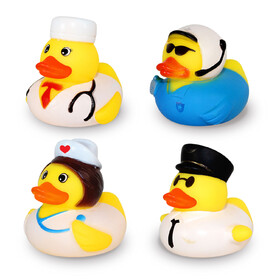 Muka Blank Rubber Career Duck Ducky Beach Toys Party Favors Birthday, 2 1/3" L x 2" W x 2" H
