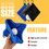 MUKA Custom Print Microfiber Wet/Dry Golf Ball Towel Pocket Ball Cleaner Golf Ball Washer with Clip, 5.5 x 5.5 Inch