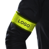Custom Adjustable Reflective Armband High Visibility Safety Band, 18"L x 2"W, Silk-printing