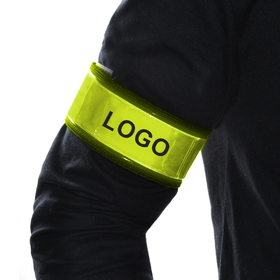 Aspire Custom Adjustable Reflective Armband High Visibility Safety Band, 18"L x 2"W, Silk-printing