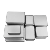 Officeship 4 x 2.75 x 0.78 Inch Metal Tin Box Containers, Mini Portable Small Storage Containers Kit, Tin Box Containers, Small Tins with Lids