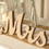 Aspire 6" Height Vintage Mr & Mrs Signs Elegnat Wooden Freestanding Letters For Wedding Receptions Table Decorations, Price/Set