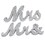 Aspire 6" Height Glitter Mr & Mrs Signs Elegnat Wooden Freestanding Letters For Wedding Receptions Table Decorations, Price/Set