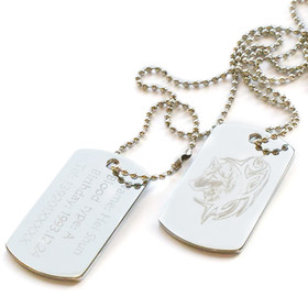 Custom Stainless Steel Dog Tag with Ball Chain, Laser Engraved