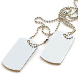 Blank Stainless Steel Dog Tag with Ball Chain
