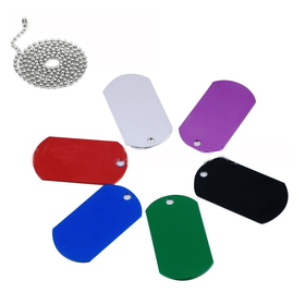 Custom Aluminum Military Shaped Pet ID Tags, Laser Engraved