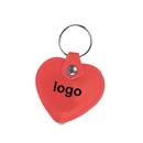 Custom Faux Leather Heart Shaped Light Up Keychain, 2