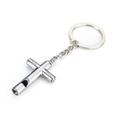 Custom Cross Pendant Keychain w/ Whistle, Laser Engraved