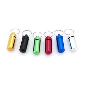 Custom Portable Mini Pill Holder Key ring, 2-3/4" L X 3/4" W