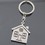 Custom Stainless Steel House Keychain, Laser Engraved, 1 6/10" L x 1 8/10" W, Price/Piece