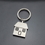 Custom House Metal Keychain , Laser Engraved, 1 5/10" L x 1 3/10" W, Price/Piece