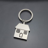 Blank House Metal Keychain, 1 5/10