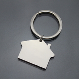 Blank House Shaped Keychain, 1 6/10